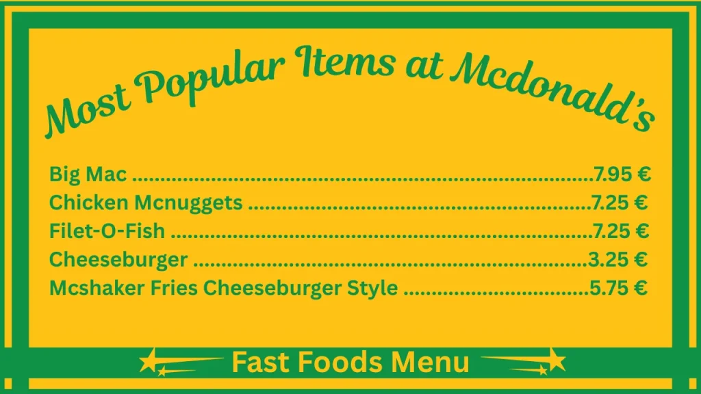 Mcdonald’s Menu Prices In Luxembourg 2 Most Popular Items On the Mcdonald’s Menu in Luxembourg