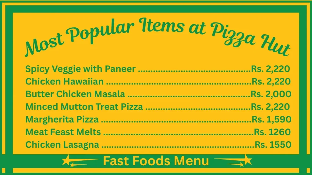 Pizza Hut Menu Prices In Sri Lanka 2 Most Popular Items On the Pizza Hut Menu in Sri Lanka