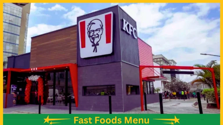 KFC Menu and Prices Kenya