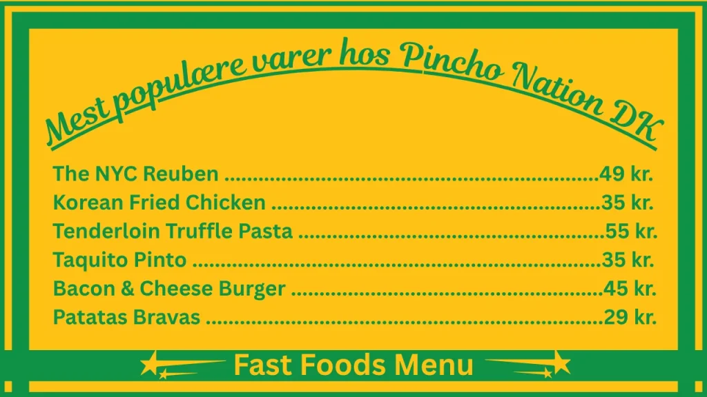 Pincho Nation Menu Priser i Danmark 2 Mest populære varer hos Pincho Nation DK