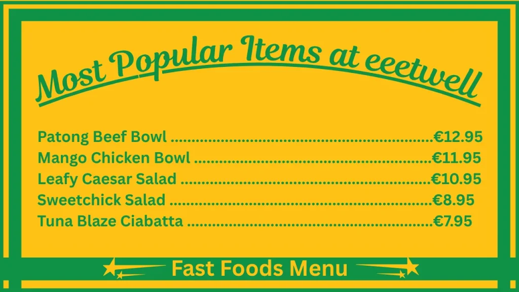 eeetwell Menu Prices Malta 2 Most Popular Items On the eeetwell Menu