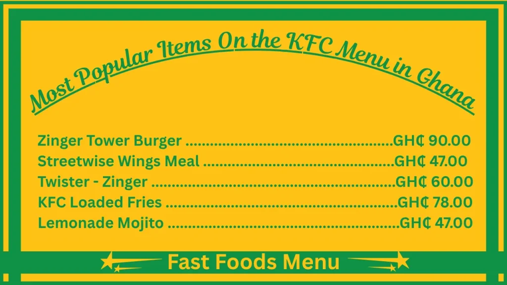 KFC Menu Prices Ghana 2 Most Popular Items On the KFC Ghana Menu