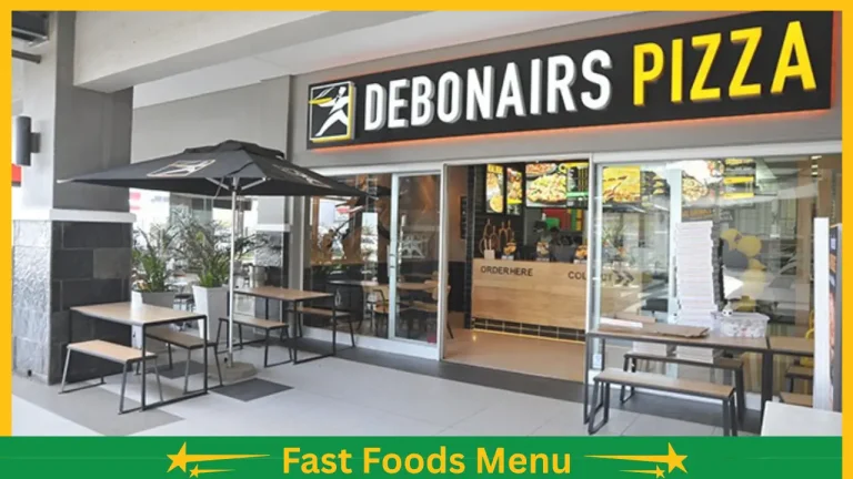 Debonairs Menu and Prices In South Africa