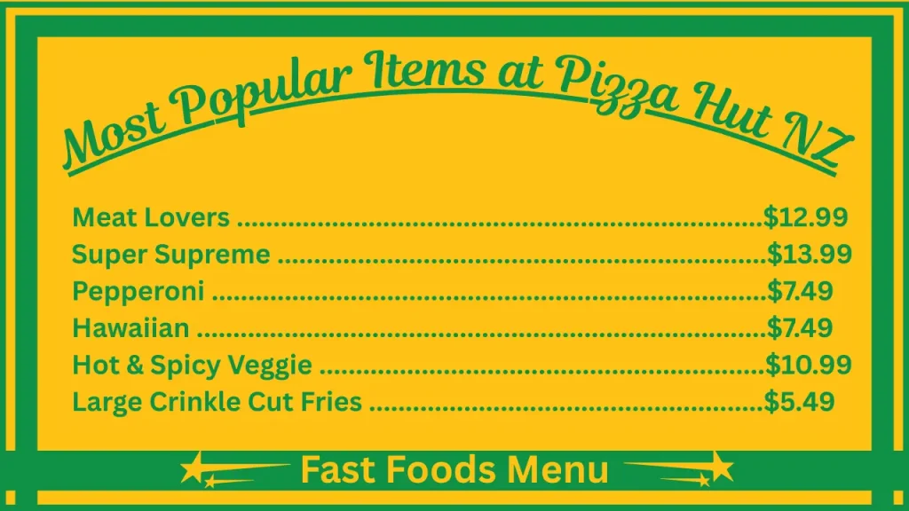 Pizza Hut Menu Prices In New Zealand 2 Most Popular Items at Pizza Hut New Zealand