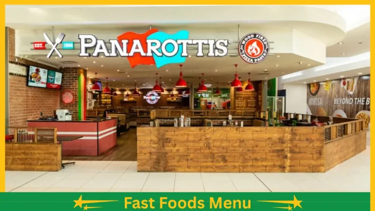 Panarottis menu Prices in South Africa