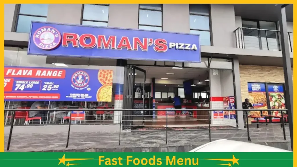 Roman's Pizza Menu and Prices in South Africa