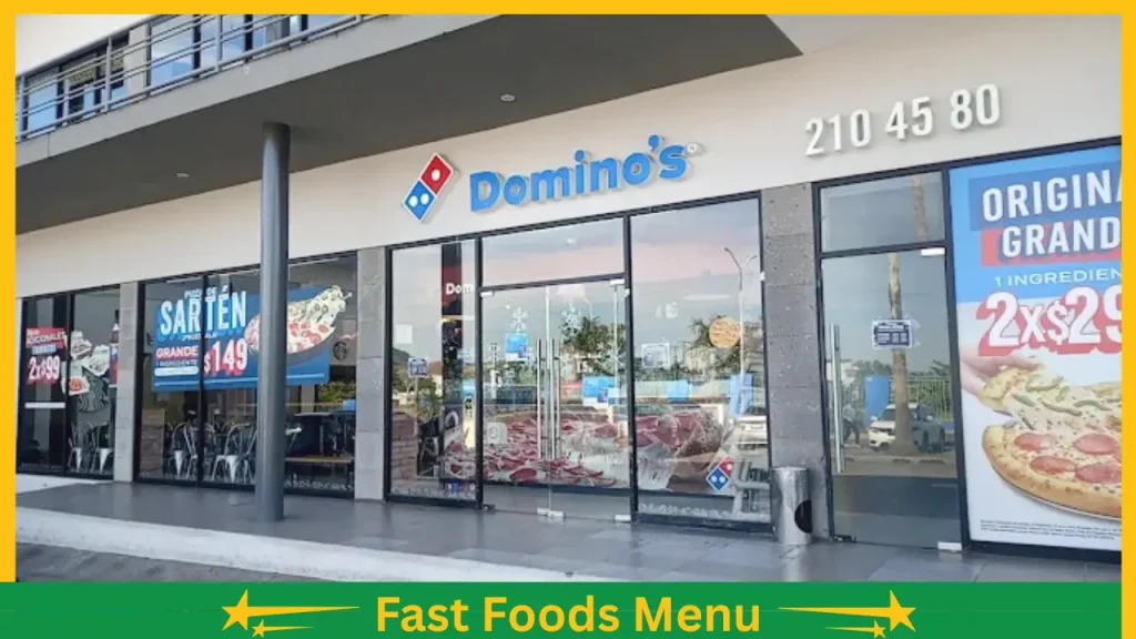 Precios del menú de Domino's Pizza en México 6 Menú y precios de Domino's Pizza México