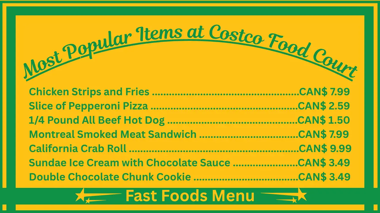 Costco Food Court Menu Prices In Canada 2 Most Popular Items on the Costco Menu in Canada