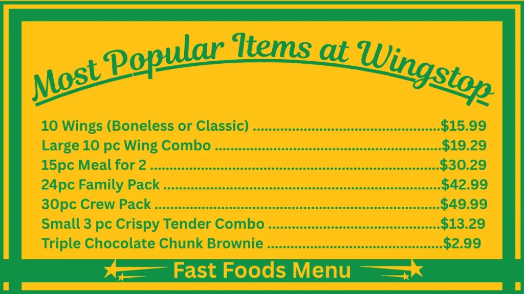 Wingstop Menu Prices In Canada 2 Most Popular Items on the Wingstop Canada Menu