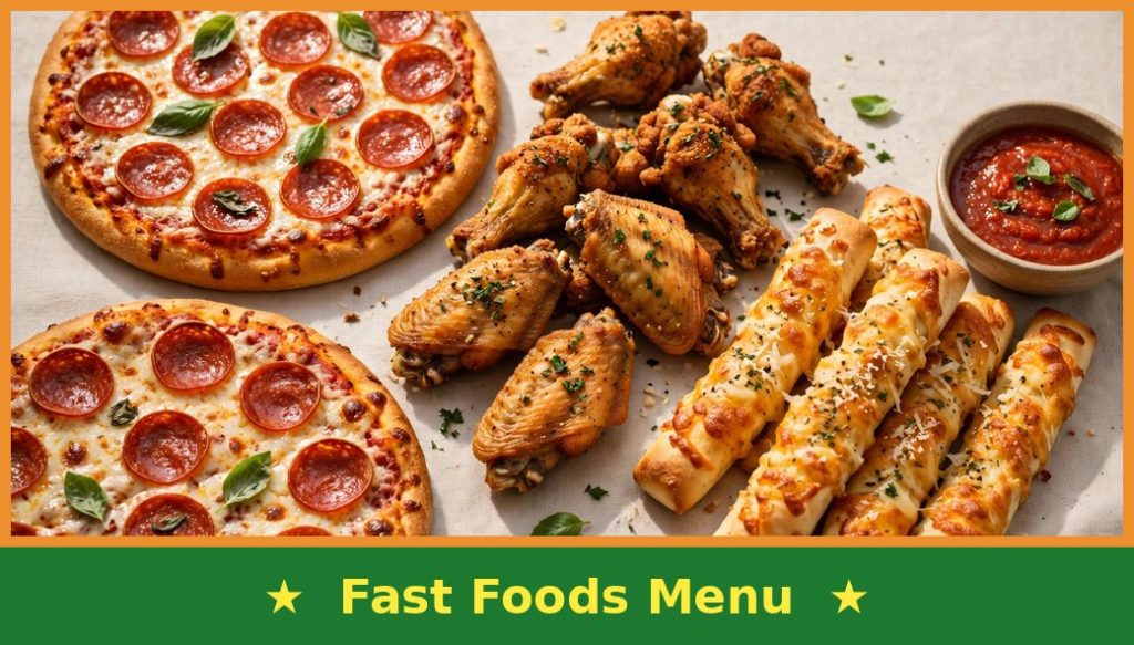 Domino's Menu With Prices in Canada – October 2026 1 Domino’s pizzas, wings and cheesy bread spread at Domino’s Canada