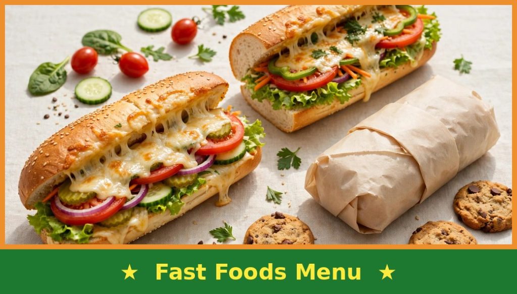Subway Menu With Prices in Canada – October 2026 2 Subway menu prices Canada — footlong subs with fresh vegetables and melted cheese at Subway Canada