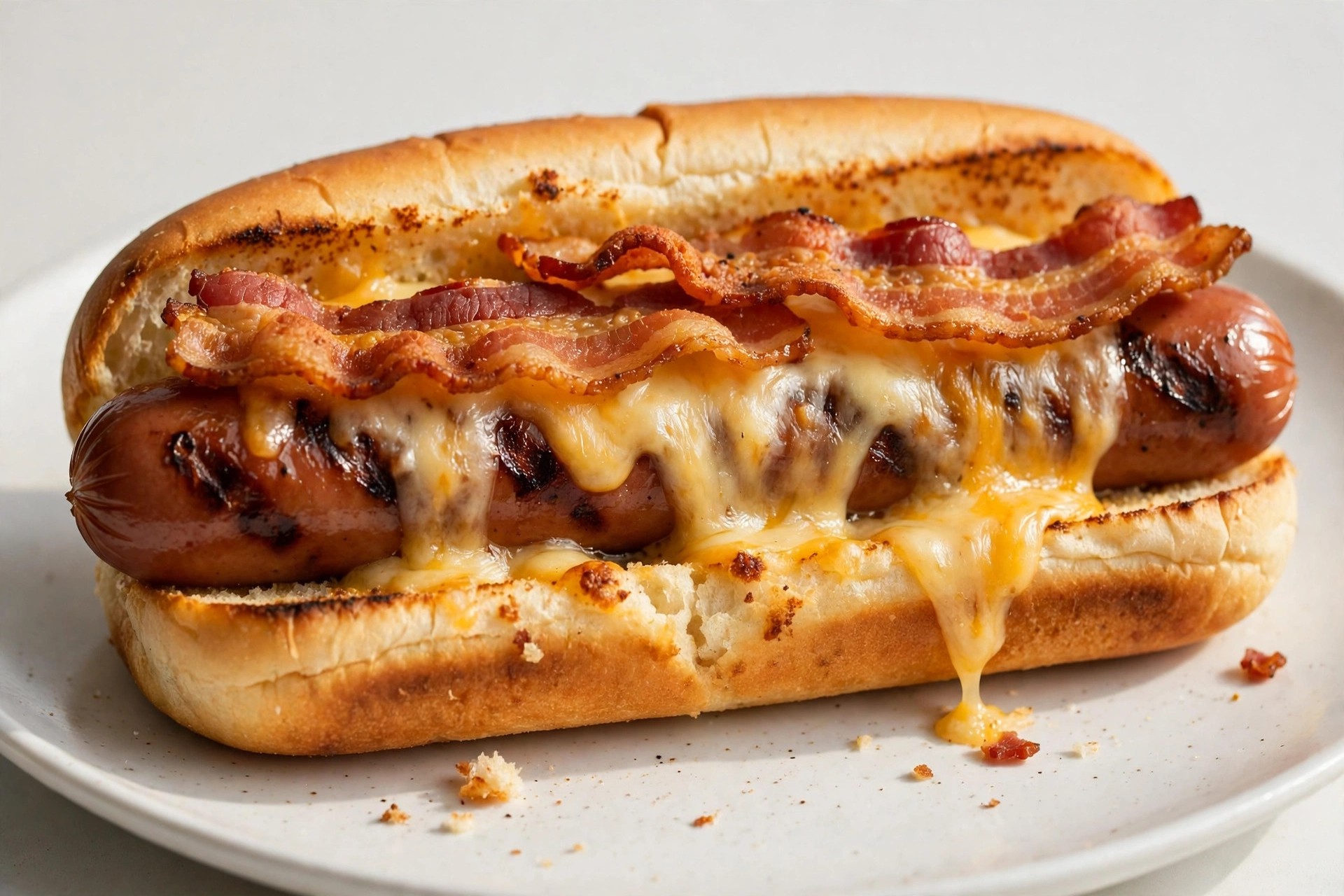 Five Guys Menu With Prices in UK – October 2026 4 Signature Bacon Cheese Dog at Five Guys UK